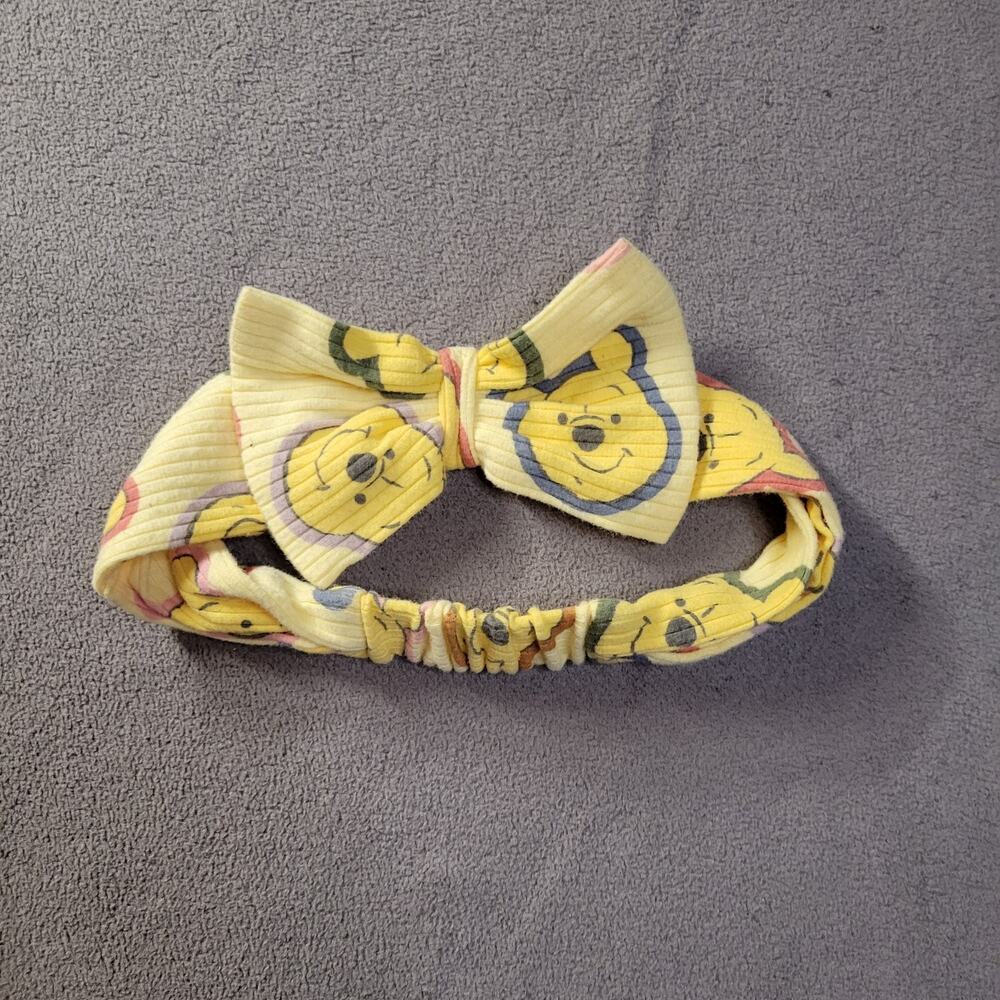 Winnie the Pooh Sweater Pants Baby Girl 6 Months Yellow Headband 3PC - Picture 2 of 9